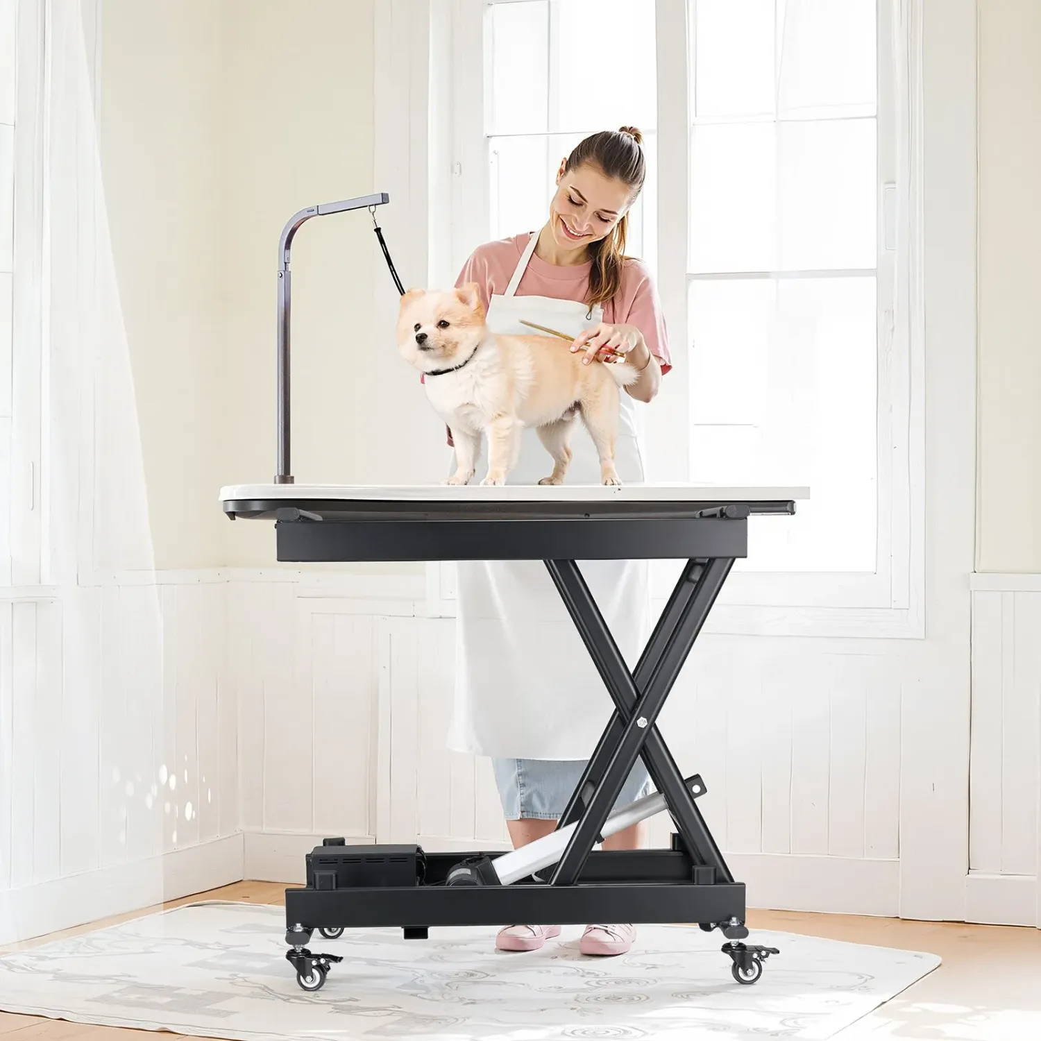Heavy-Duty Electric Scissor Lift Table with Wireless Remote