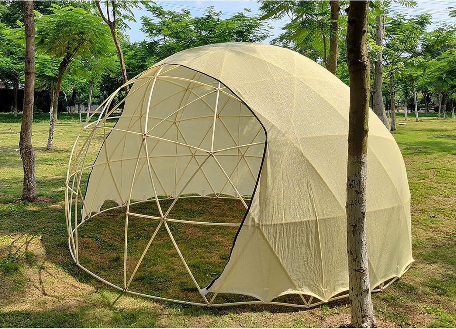 12 x 7.2ft PVC Dome Greenhouse Igloo Tent with LED Lights