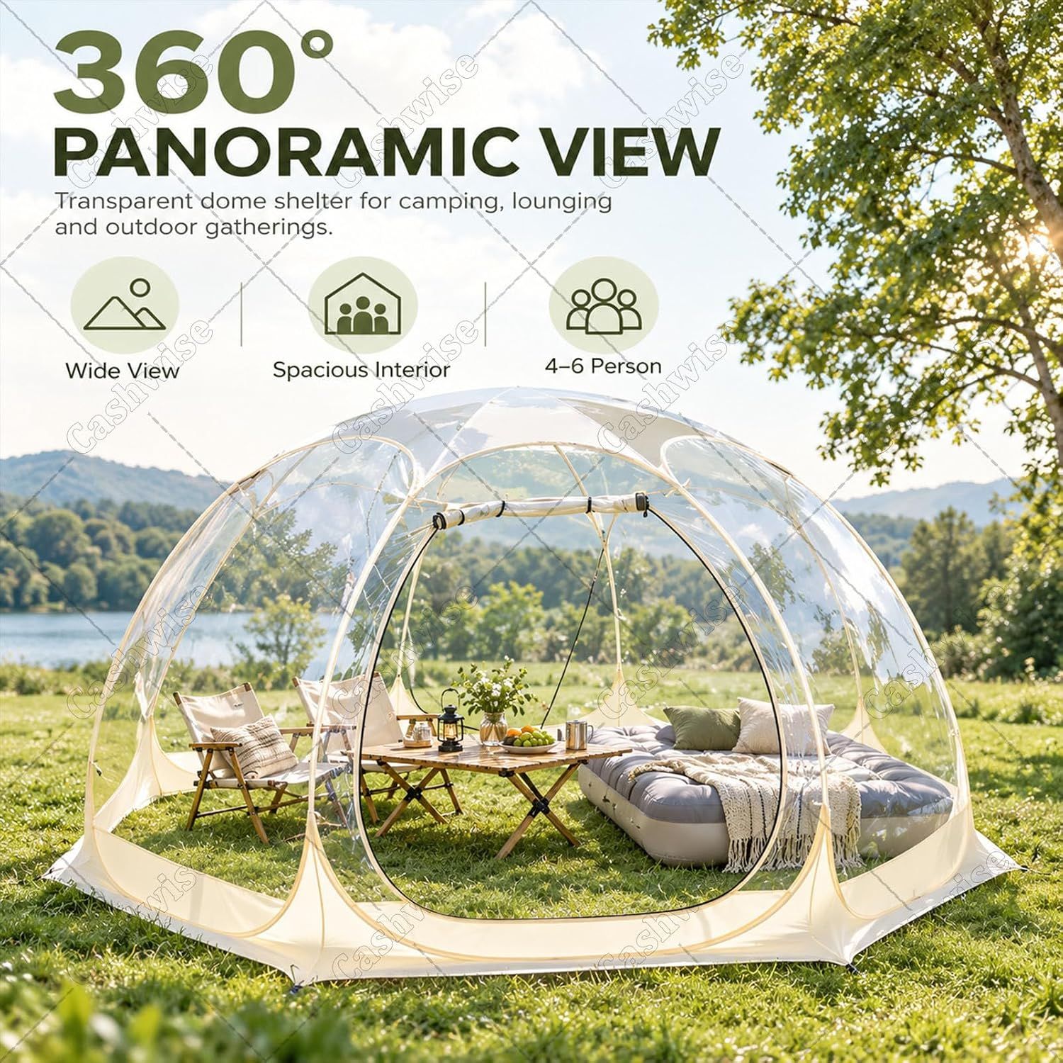 Bubbles Tent 3x3m Inflatable Outdoor Shelter for 4-8 People