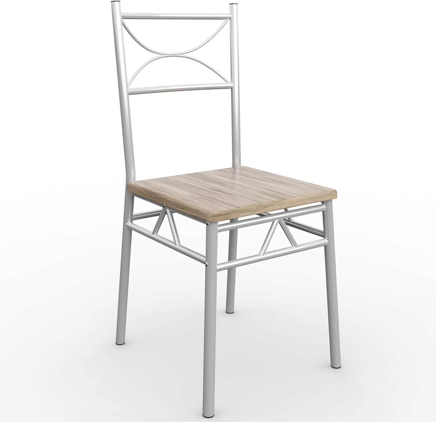 Quality Solid Dining Set for 4 – Oak Industrial Style Table &amp; Chairs