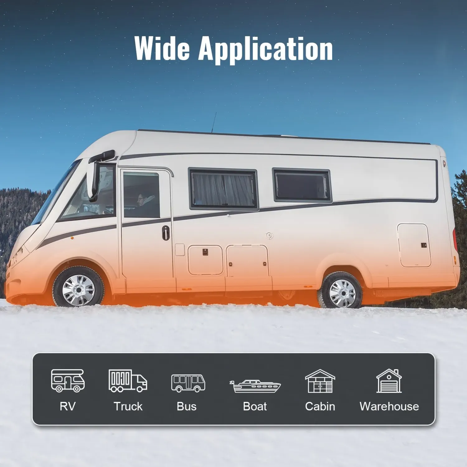 2KW 12V Diesel Air Heater with Bluetooth App Remote Control