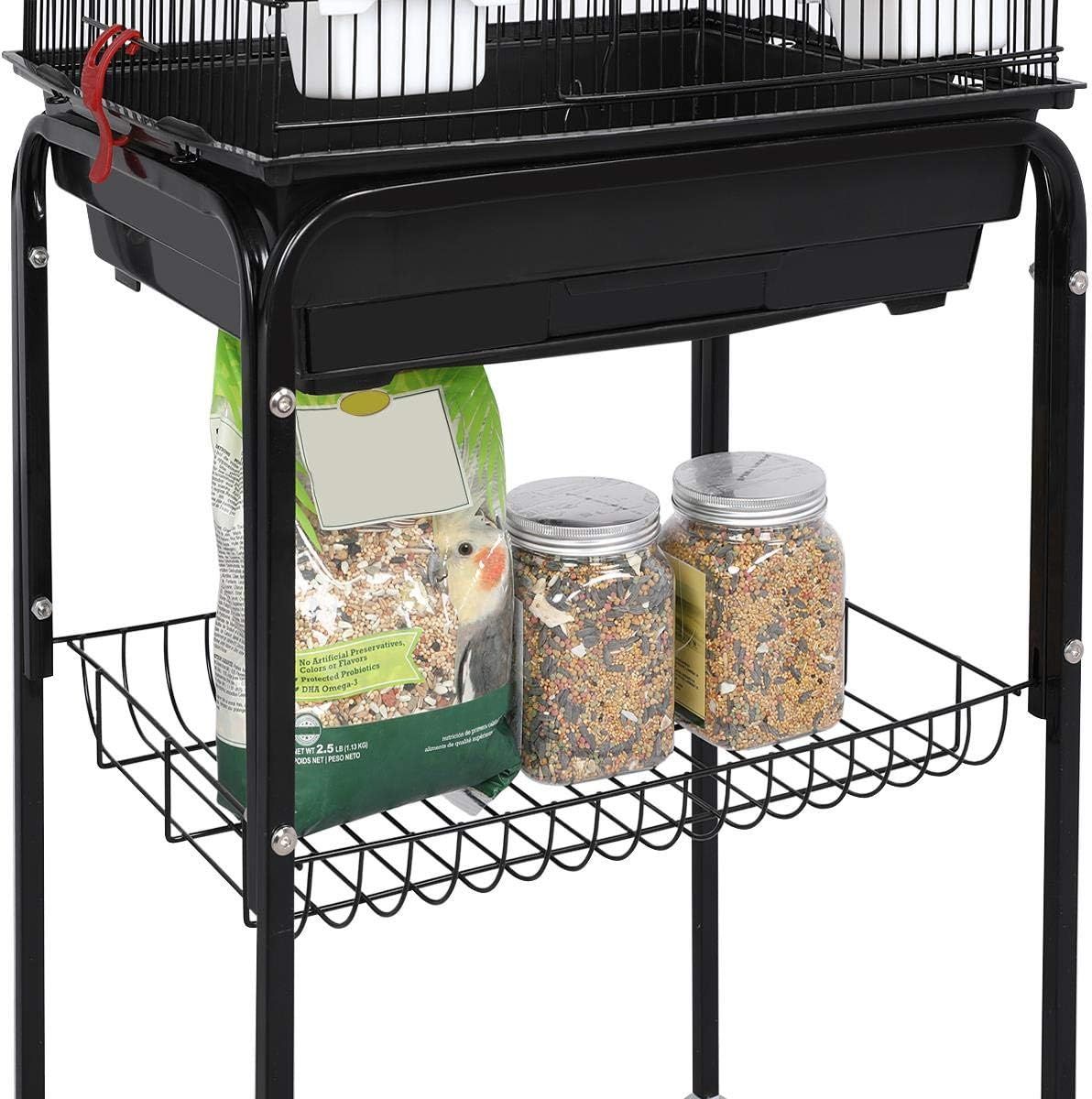 Bird Cage 46x35.5x158.5cm with Stand Parakeet Cockatiel Cage