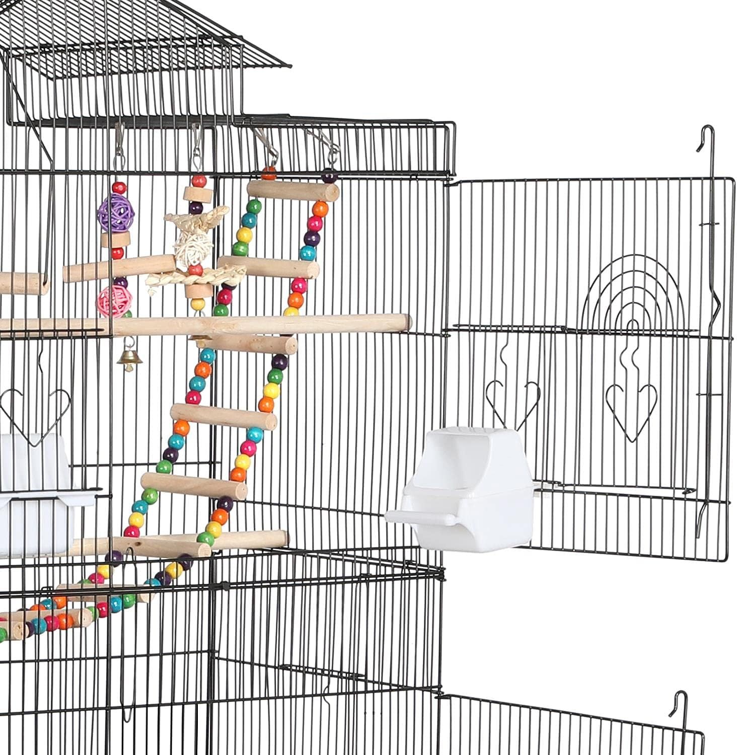 Bird Cage 46x35.5x158.5cm with Stand Parakeet Cockatiel Cage