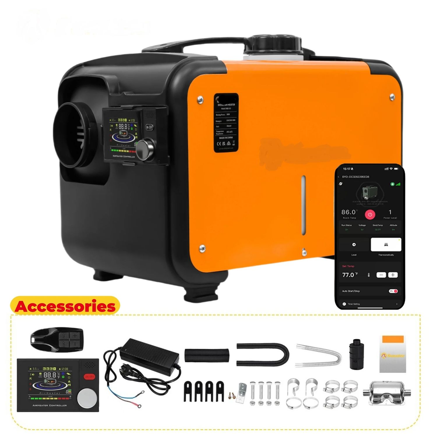 Diesel Air Heater 8KW Bluetooth Parking