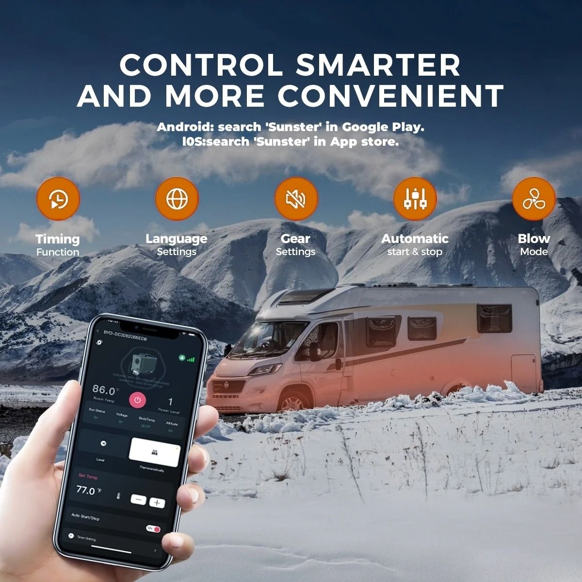 Diesel Air Heater 8KW Bluetooth Parking