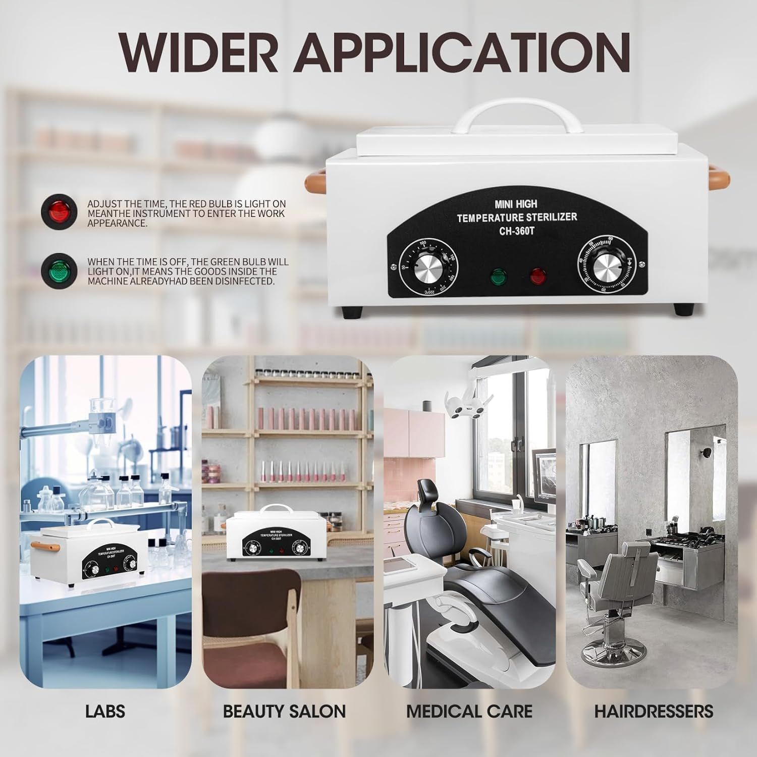 High Temperature Metal Tool Sterilizer with Time