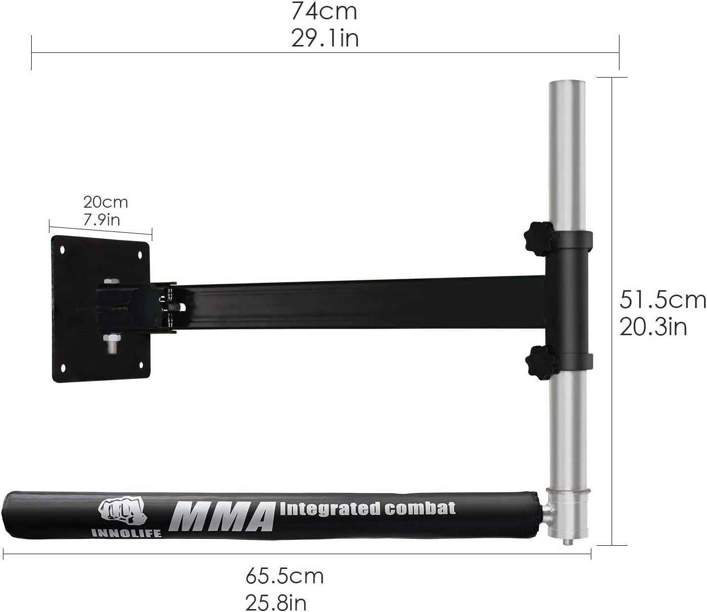 Wall Mount Boxing Speed Trainer, MMA Spinning Punch Bar