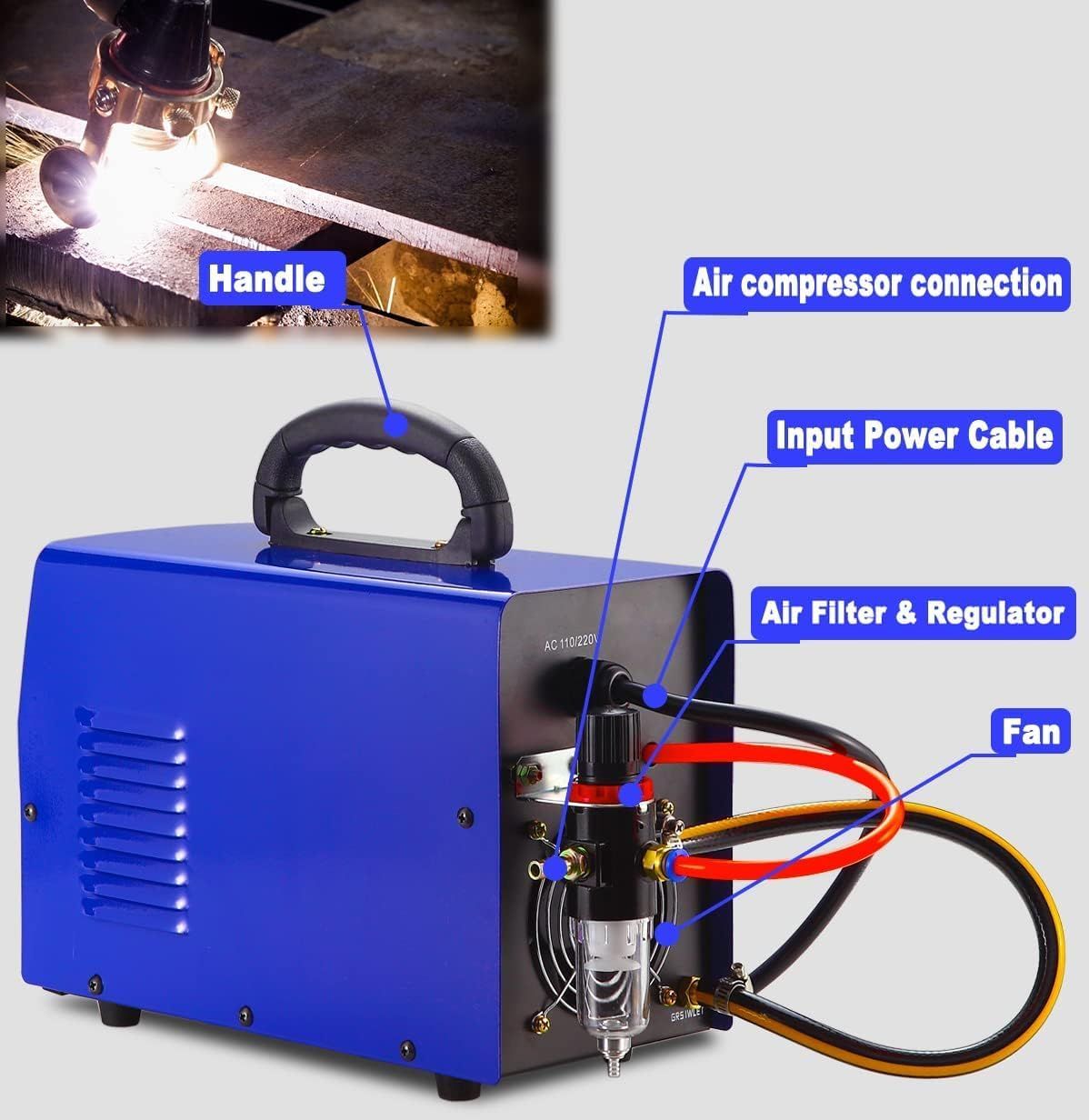 55A Plasma Cutter CUT55Pro 230V Air Plasma Cutting Machine IGBT Inverter