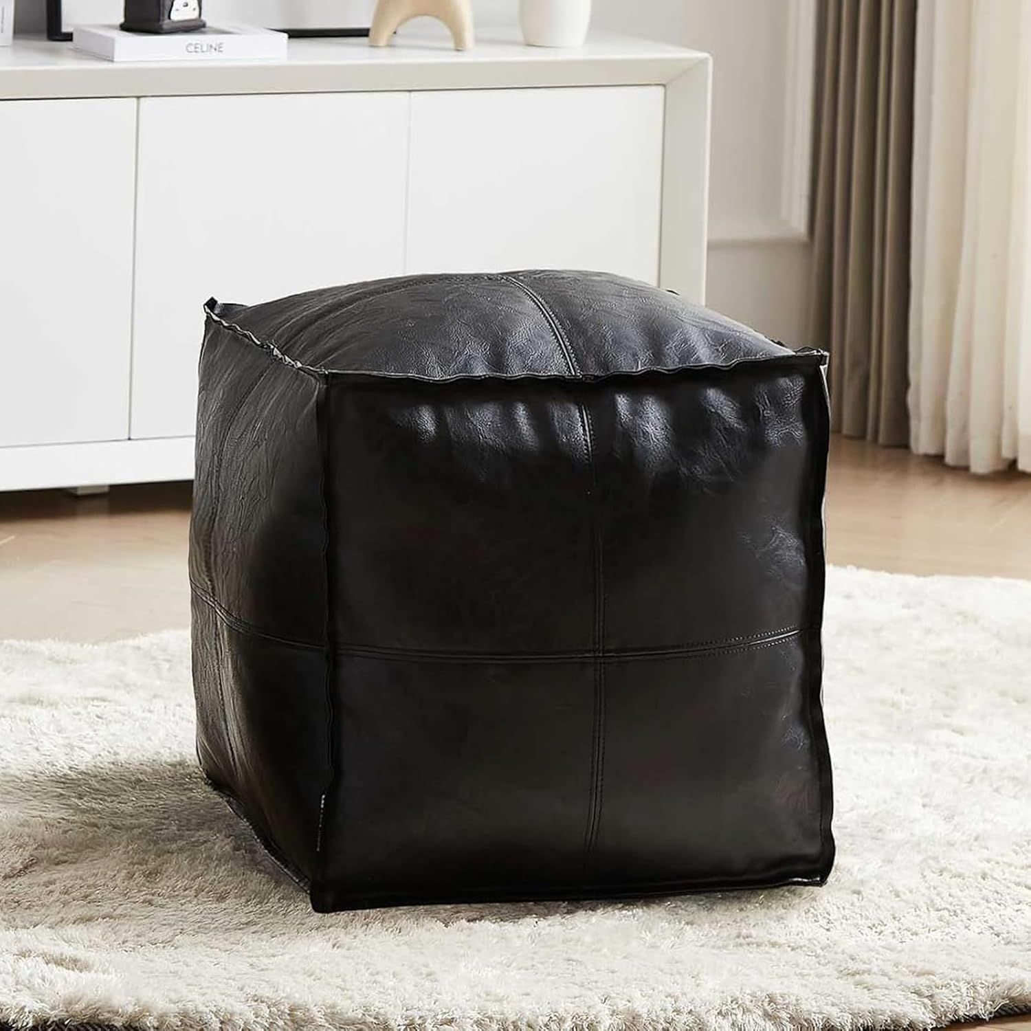 Square Storage Pouffe Ottoman Waterproof Footstool