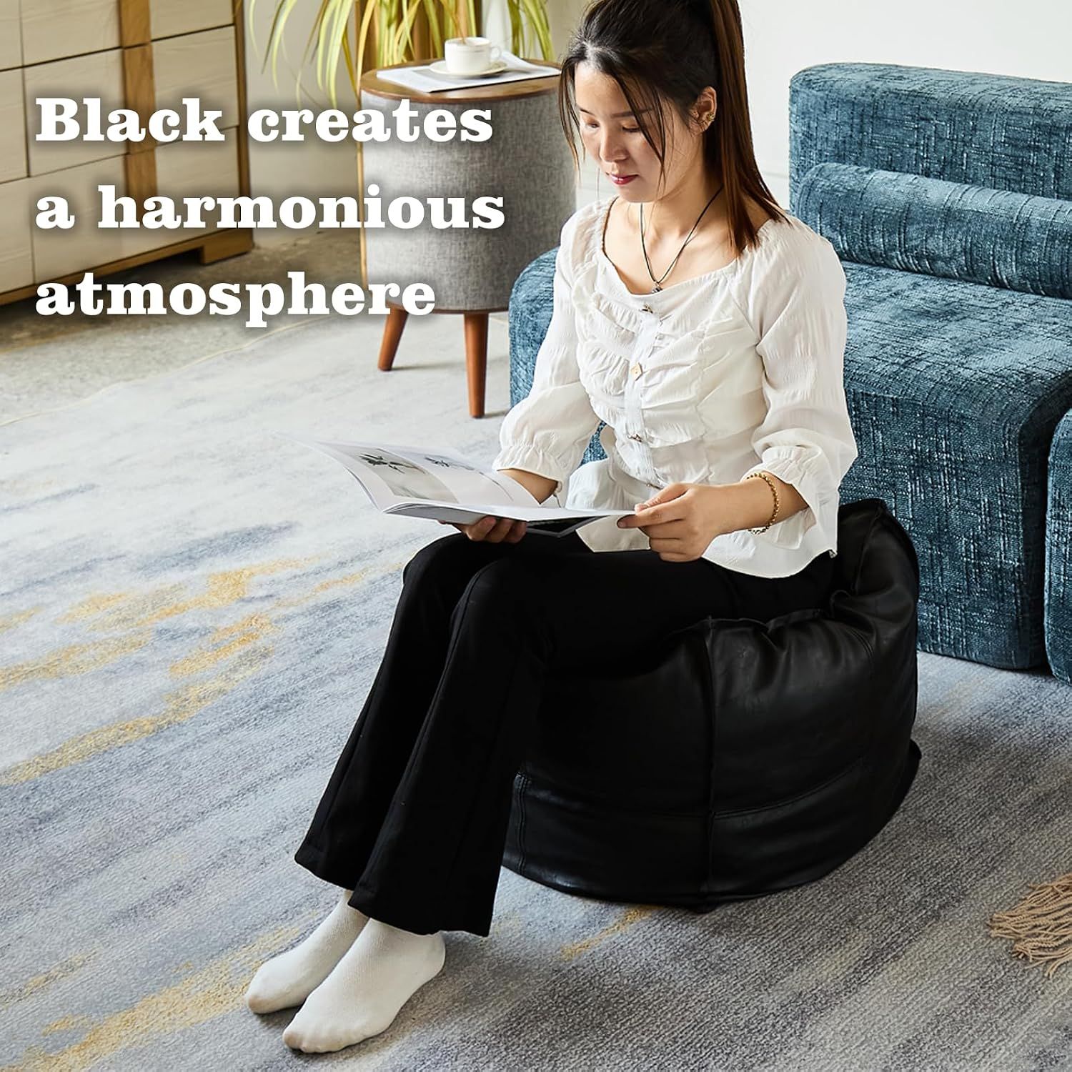 Square Storage Pouffe Ottoman Waterproof Footstool