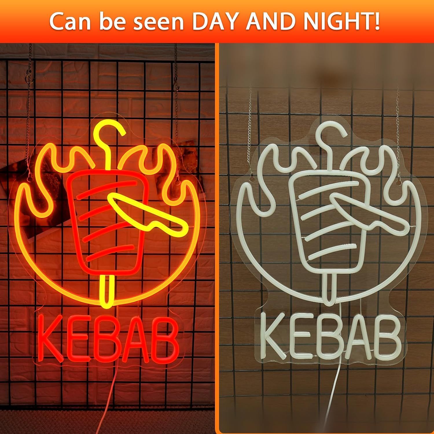 Kebab Neon Sign LED Wall Decor Restaurant Light