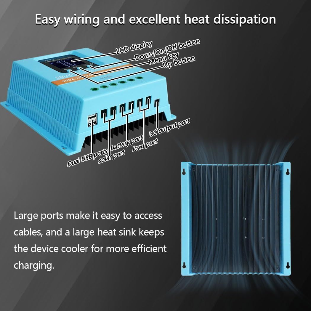 100A MPPT Solar Charge Controller 12V-48V