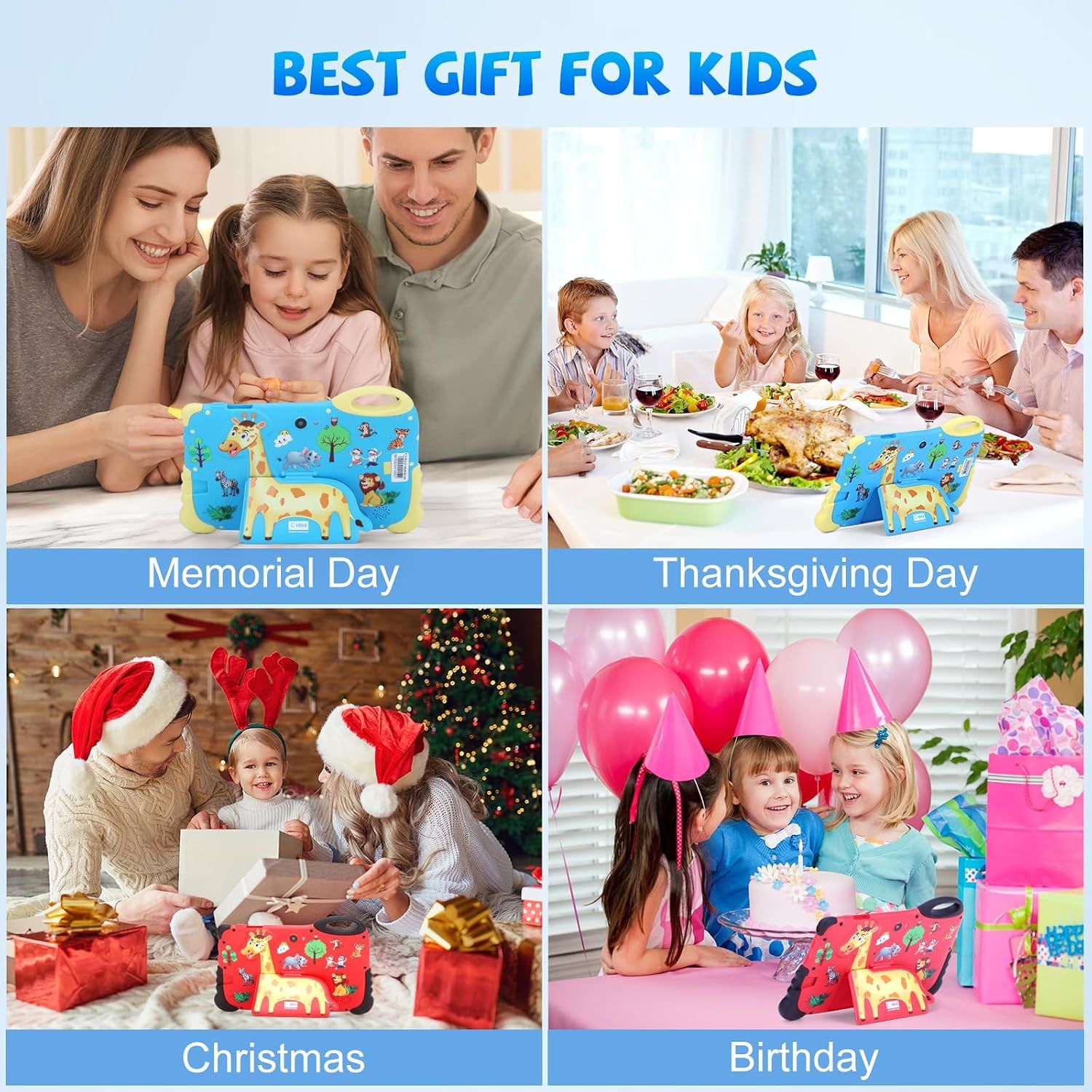 Android 13 Kids Tablet 7 Inch Toddler Tablet 4GB RAM 32GB ROM HD Screen with Parental Control