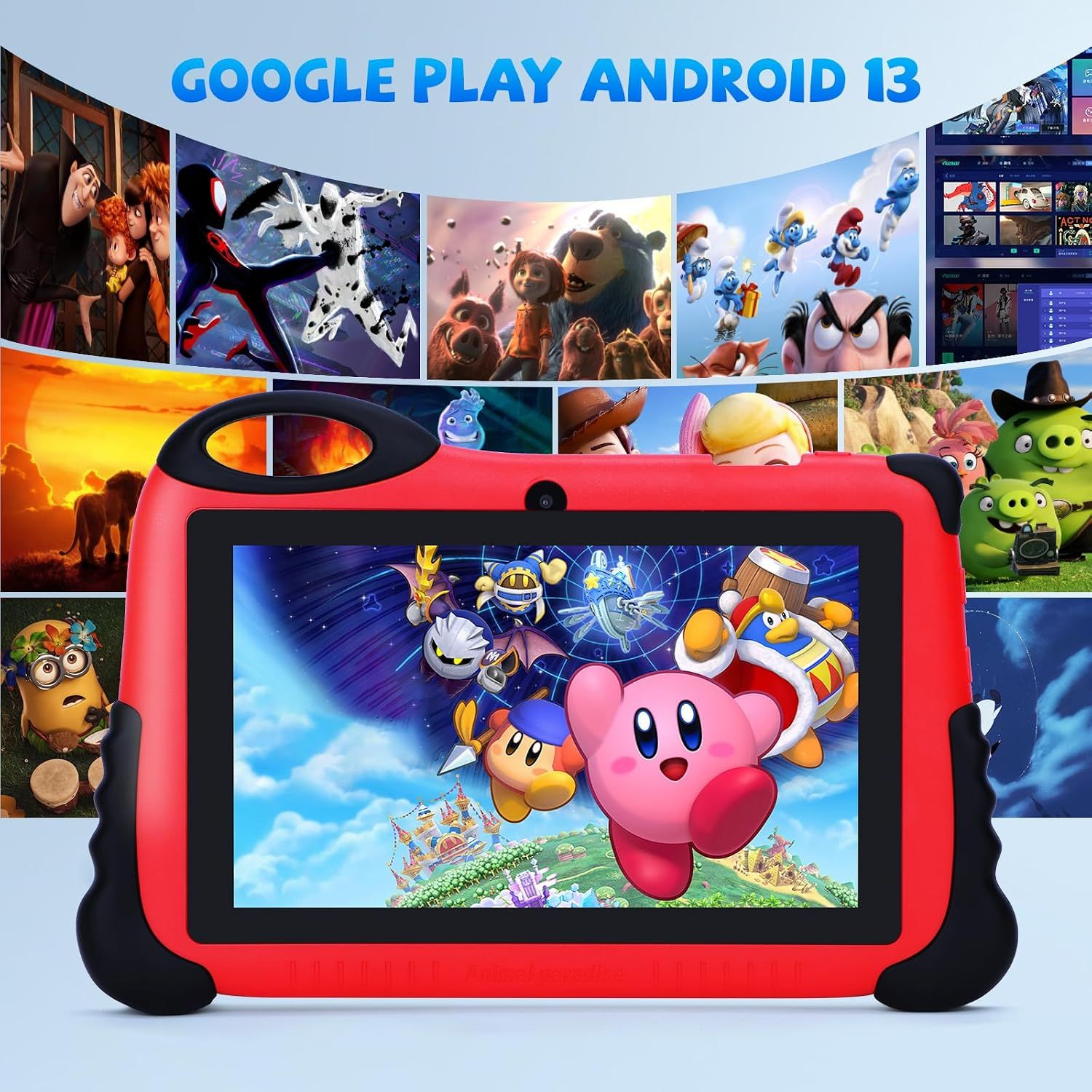 Android 13 Kids Tablet 7 Inch Toddler Tablet 4GB RAM 32GB ROM HD Screen with Parental Control