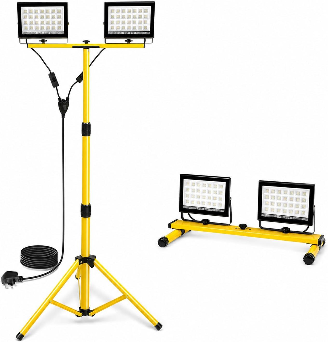 Professional 120W LED Work Light with Adjustable Tripod – 11,000 Lumens