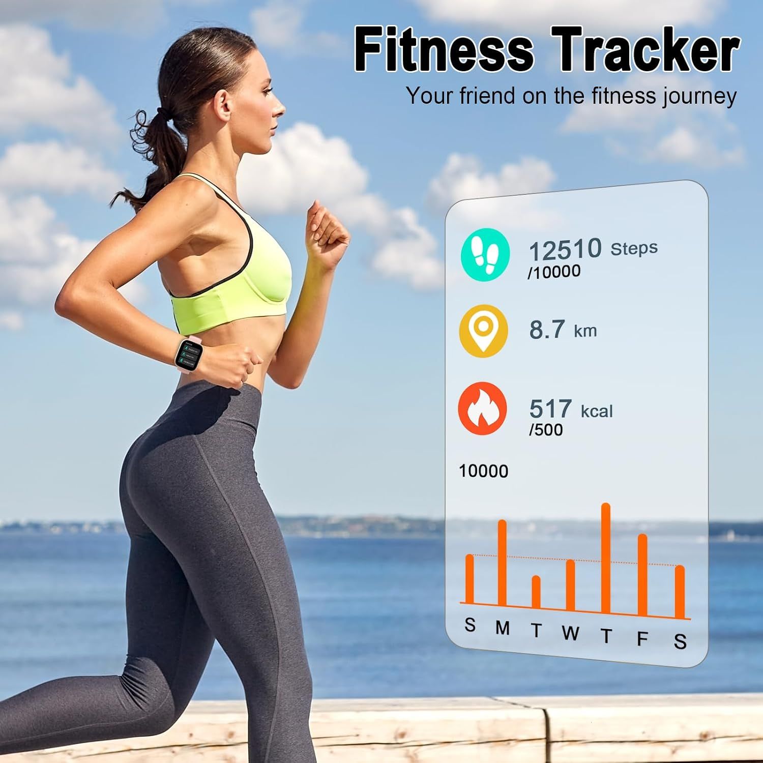 Smartwatch with Bluetooth Calling, 1.95-Inch Display, Fitness Tracker, IP68