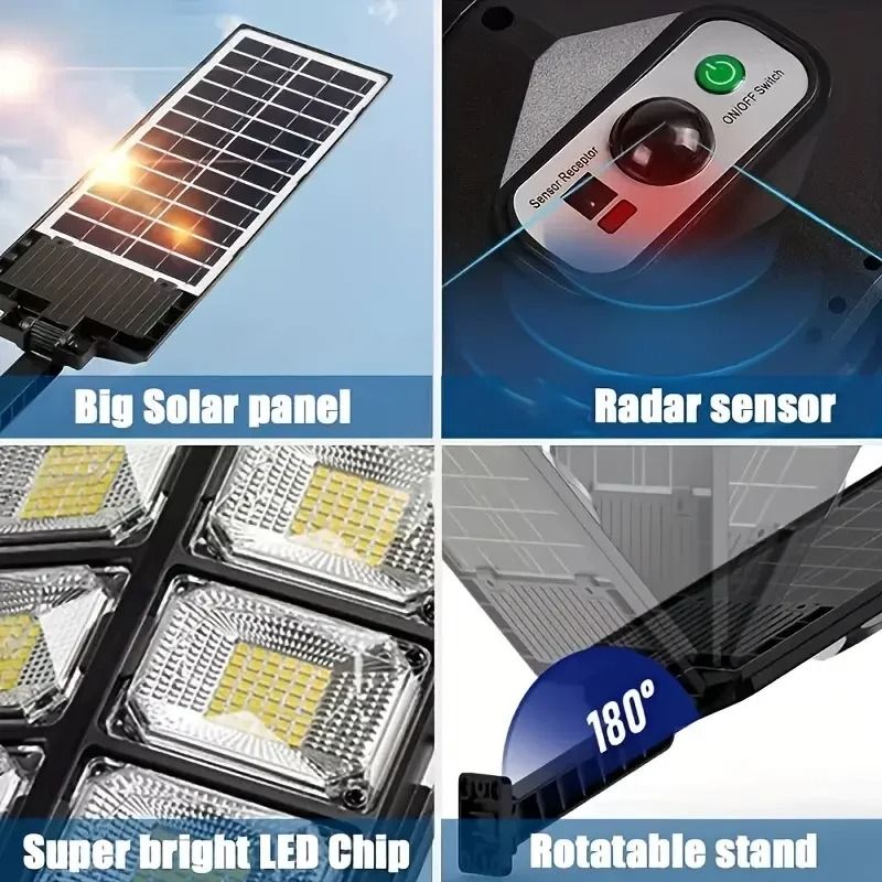 Solar Outdoor LED Security Light – Motion Sensor, IP65 Waterproof &amp; Wireless