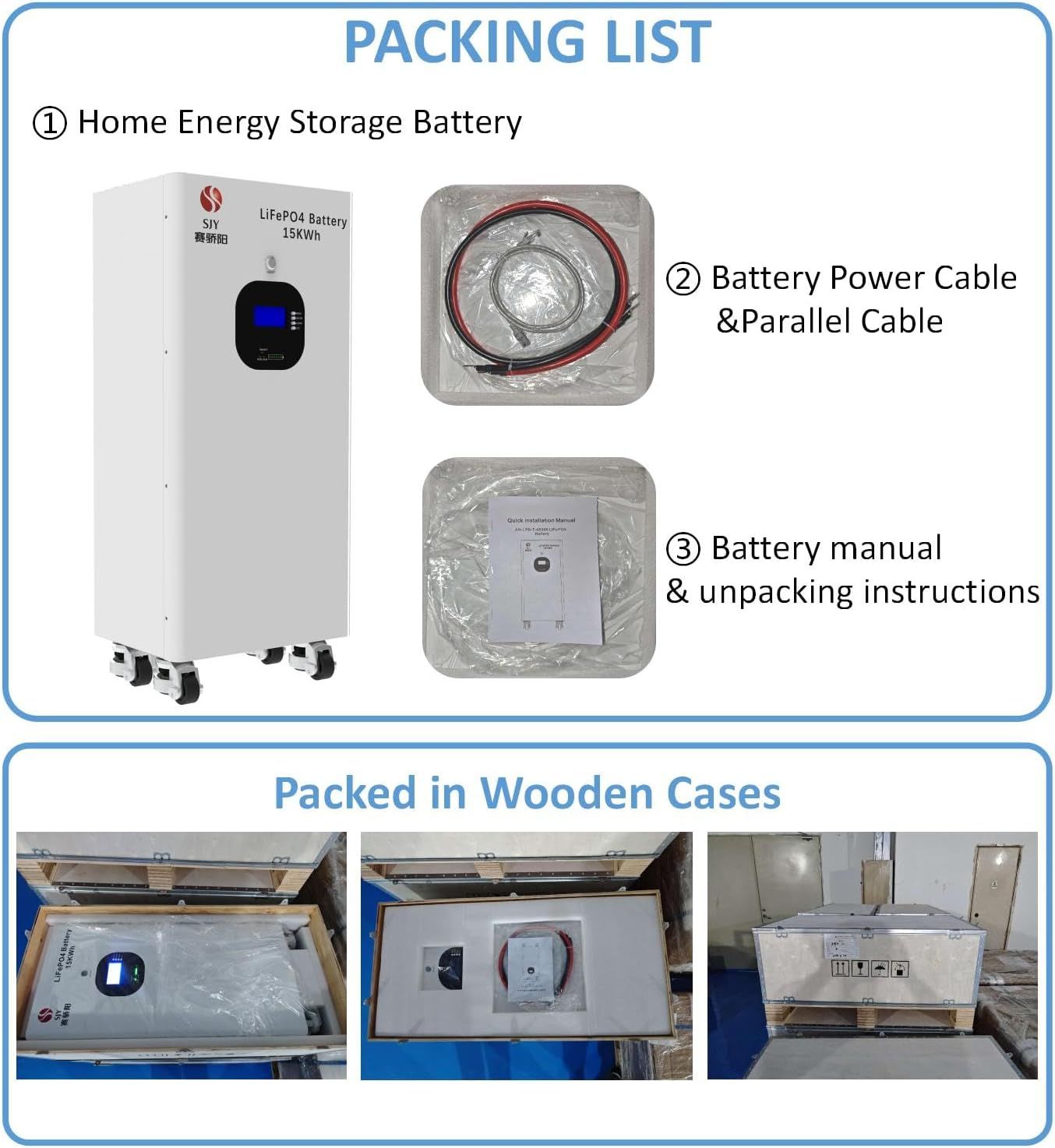 LiFePO4 Battery 16kWh 48V 314Ah Solar Storage