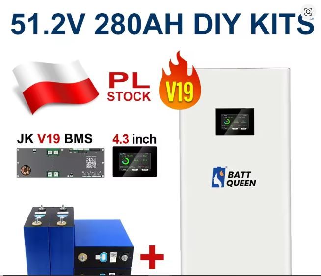 48V 320Ah LiFePO4 Battery with JK BMS, 16kWh Home Solar Energy Storage System