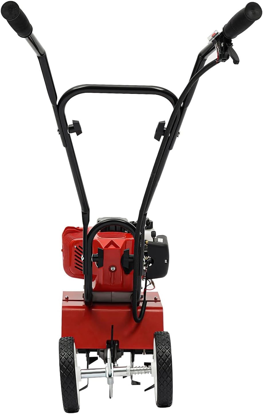 52cc Petrol Garden Tiller Cultivator 1.9KW, 30cm Working Width Rototiller with 4 Steel Blades for Soil Preparation