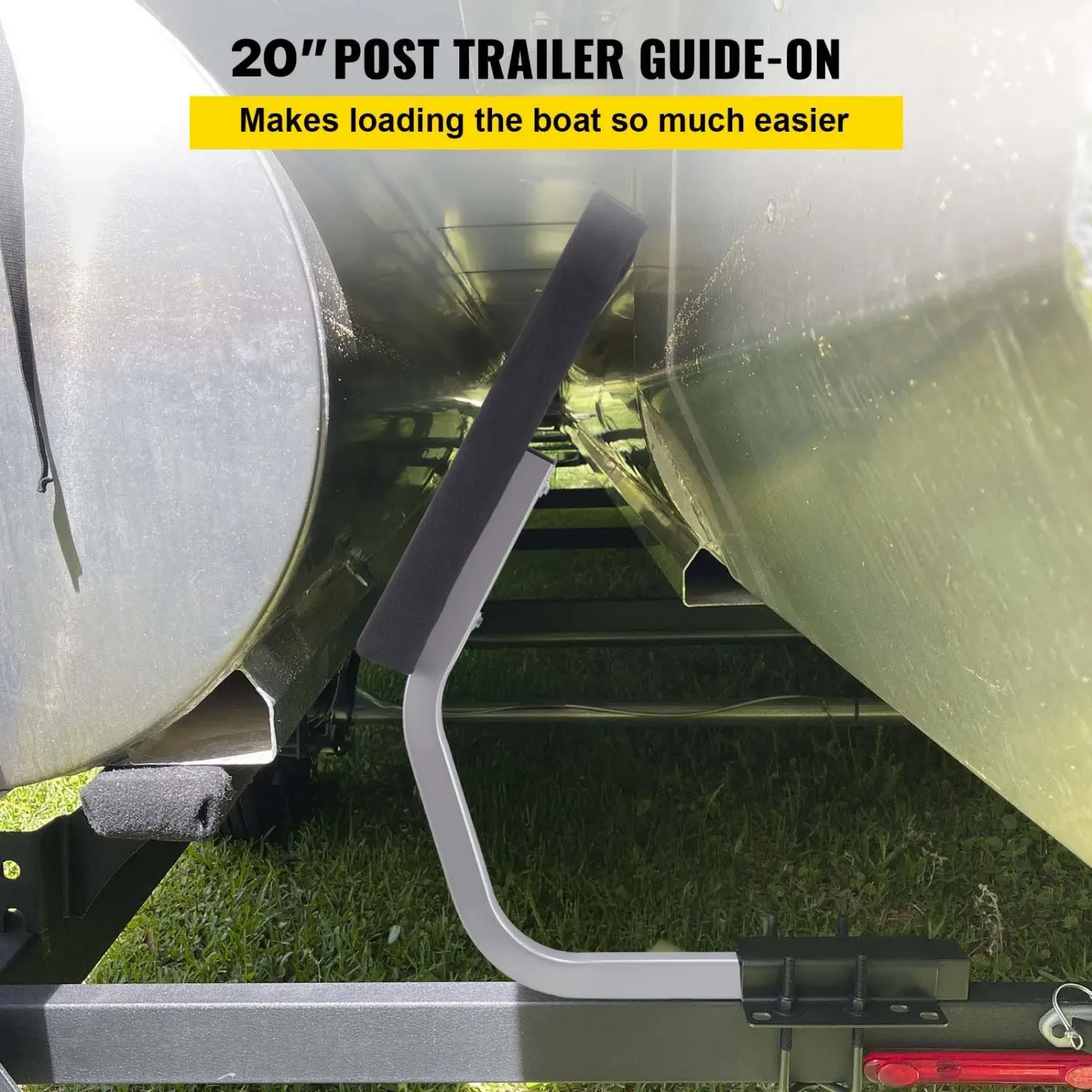 Boat Trailer Guide Ons 20 Inch Pair Steel Bunk Board Guides with Mounting Kit