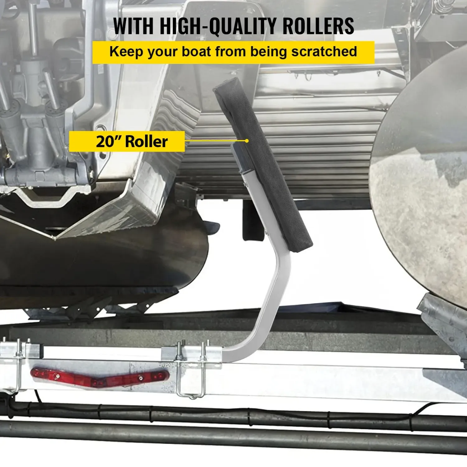 Boat Trailer Guide Ons 20 Inch Pair Steel Bunk Board Guides with Mounting Kit