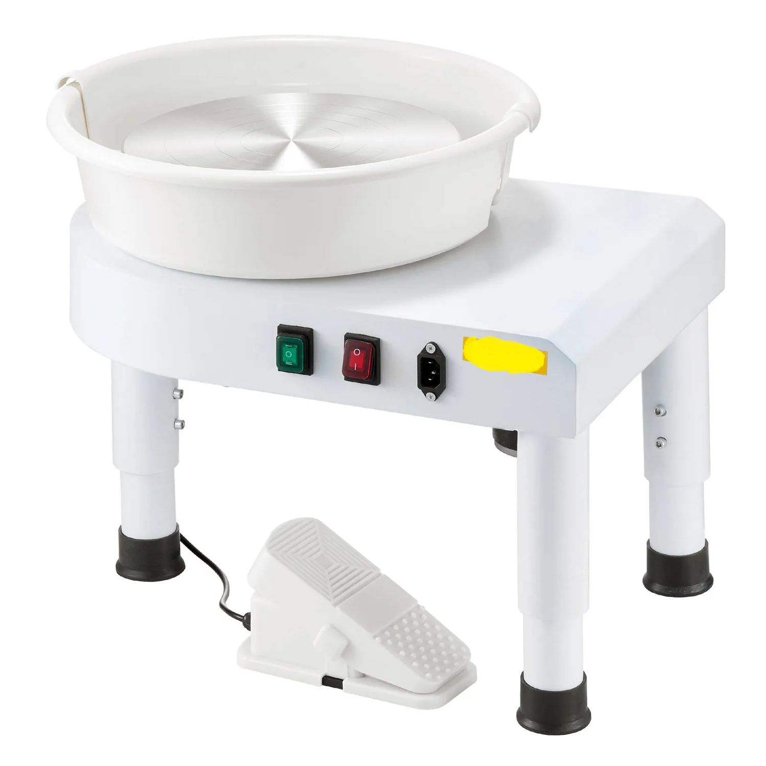 28cm Pottery Wheel Ceramic Clay Forming Machine 60 300 RPM with Pedal Tool Kit