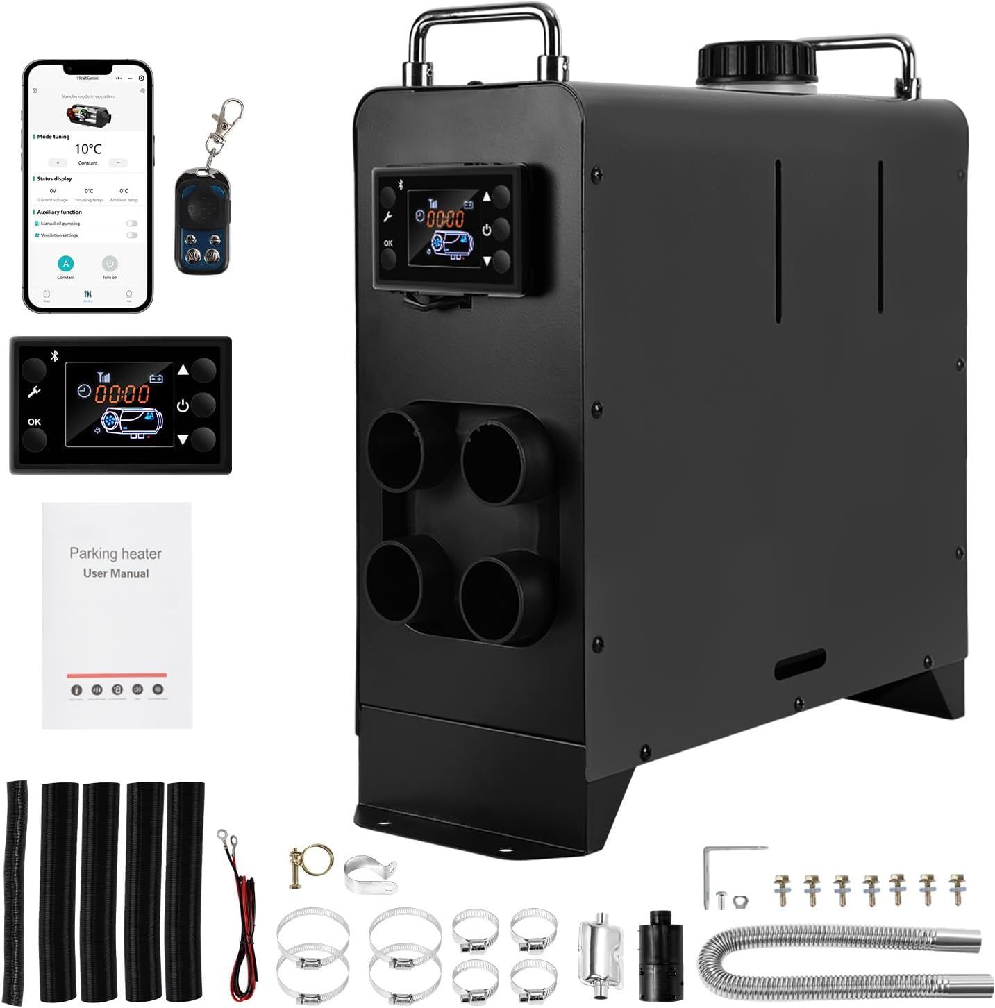 8KW Diesel Heater 12V 24V Bluetooth Remote Control
