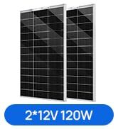 Solar Panel Kit 240W 12V System Power 1kWh/Day Off-Grid for Motorhome Car Boat Camping Shed:2pcs 120W Mono Solar Panel + 30A PWM Solar Charge Controller + Z Brackets+ Solar Extension Cables
