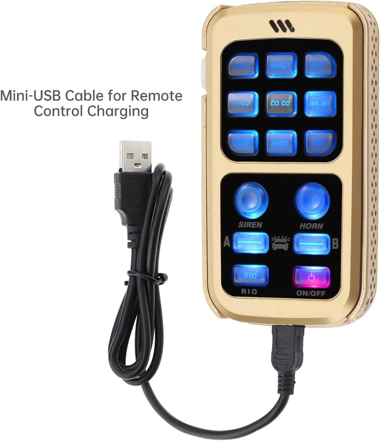 DC12V 200W 18 Sound Loud Car Warning Alarm Police Siren Horn Speaker with MIC System and Remote Control