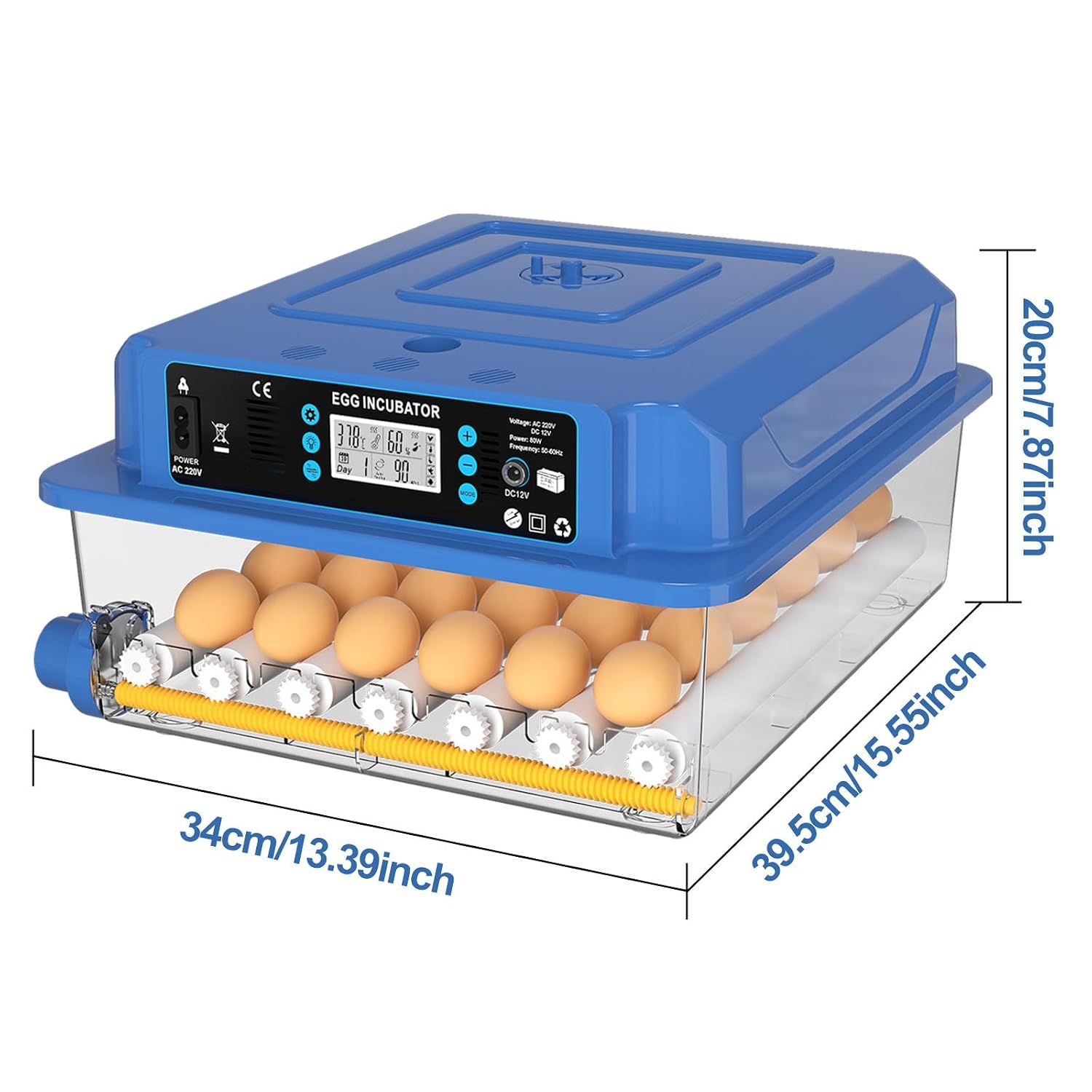 36 Egg Fully Automatic Incubator Temperature Humidity
