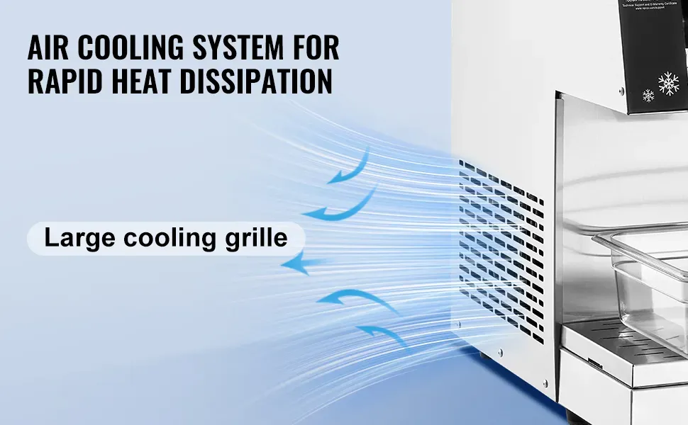 Commercial Snowflake Ice Maker, 260kg/24Hr Capacity