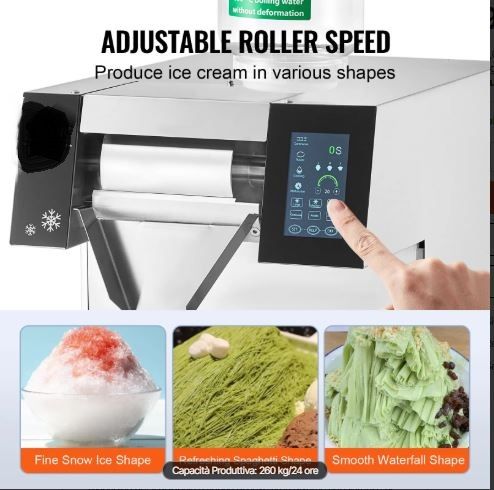 Commercial Snowflake Ice Maker, 260kg/24Hr Capacity