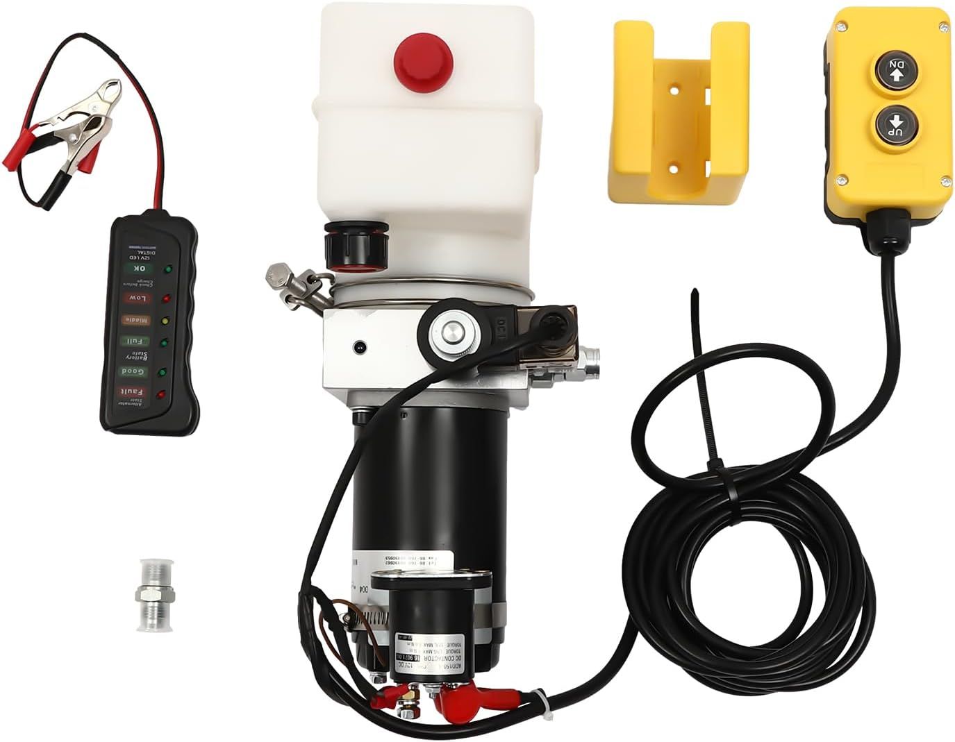 12V DC Electric Hydraulic Pump 1.58Qt Dump Trailer Power Unit Remote Control