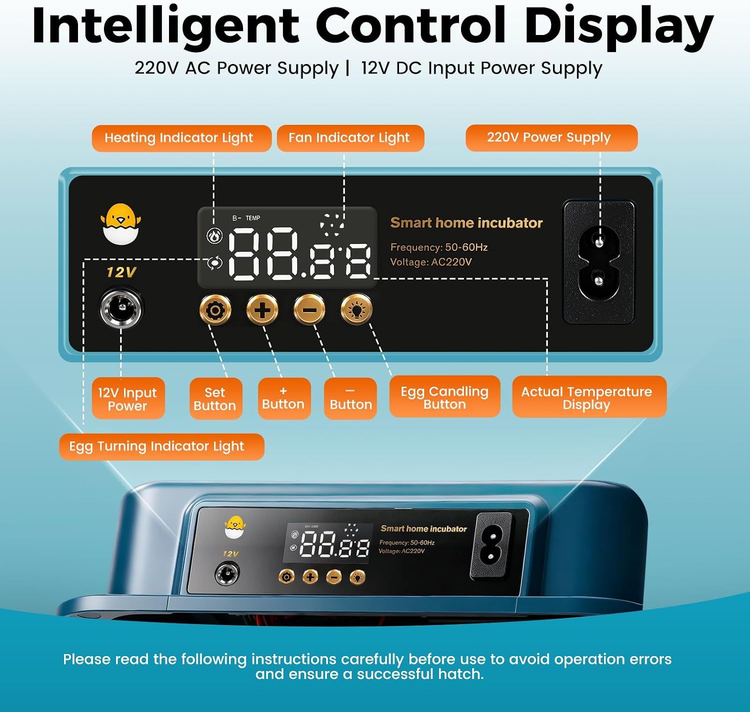 24 Egg Automatic Incubator with Digital Temperature Control
