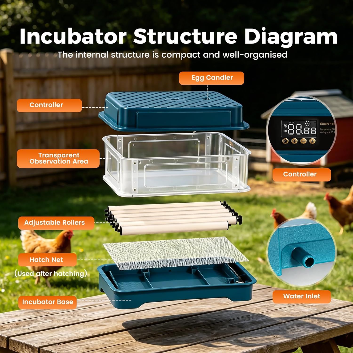 24 Egg Automatic Incubator with Digital Temperature Control