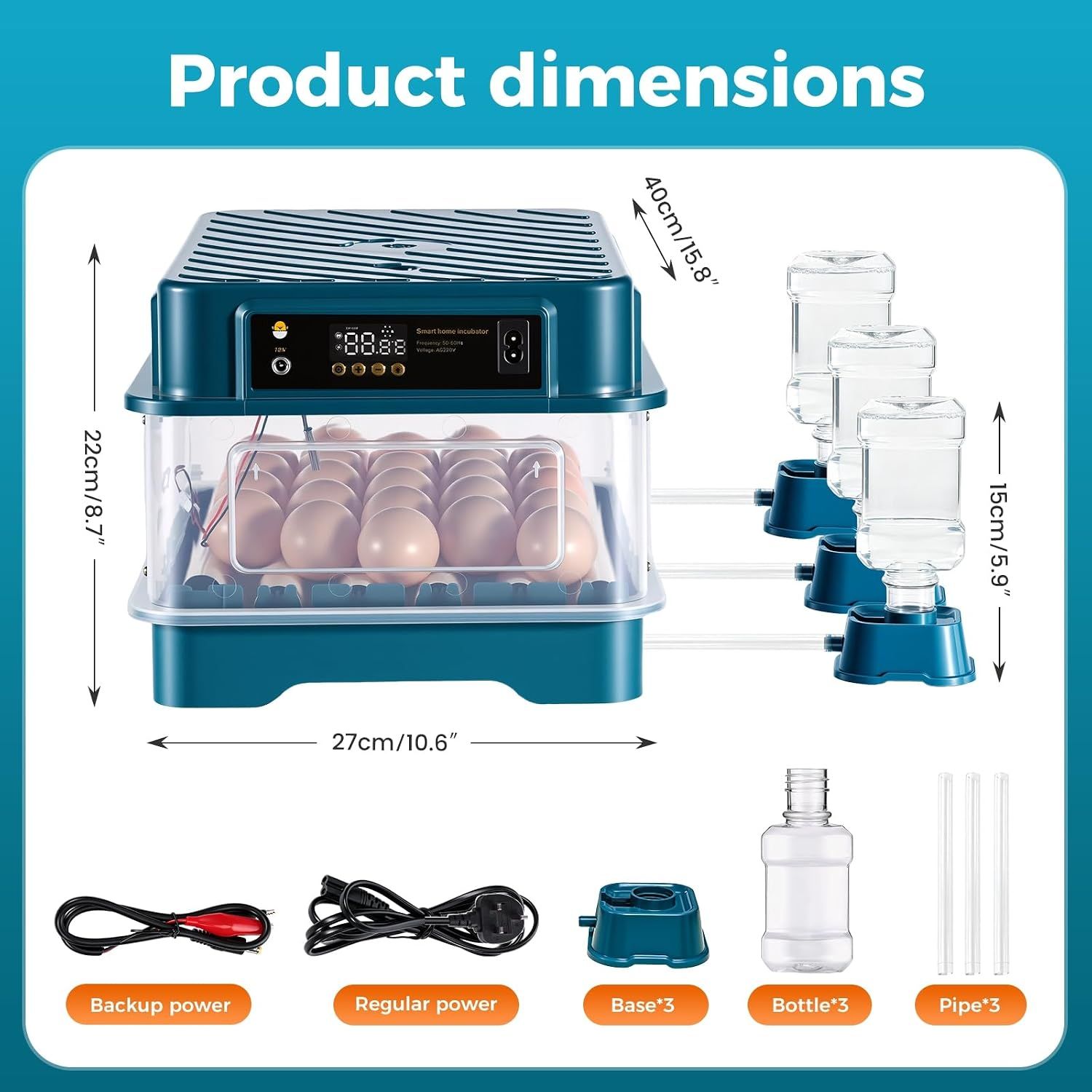 24 Egg Automatic Incubator with Digital Temperature Control