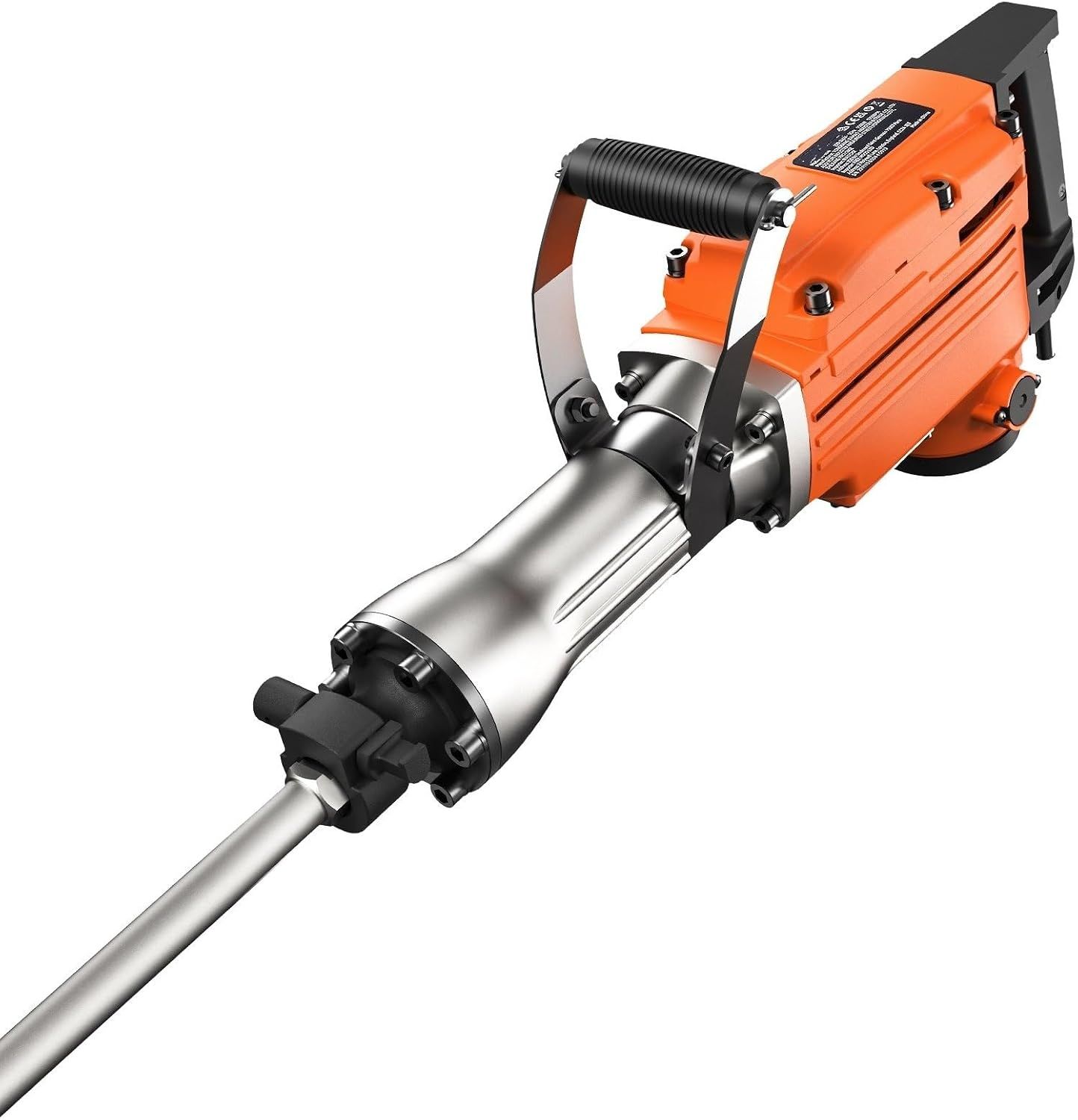 2200W Heavy-Duty Electric Jack Hammer — Concrete Breaker with 4 Chisel Bits, 2000r/min, Industrial Power Tool for Walls, Floors &amp; Tiles