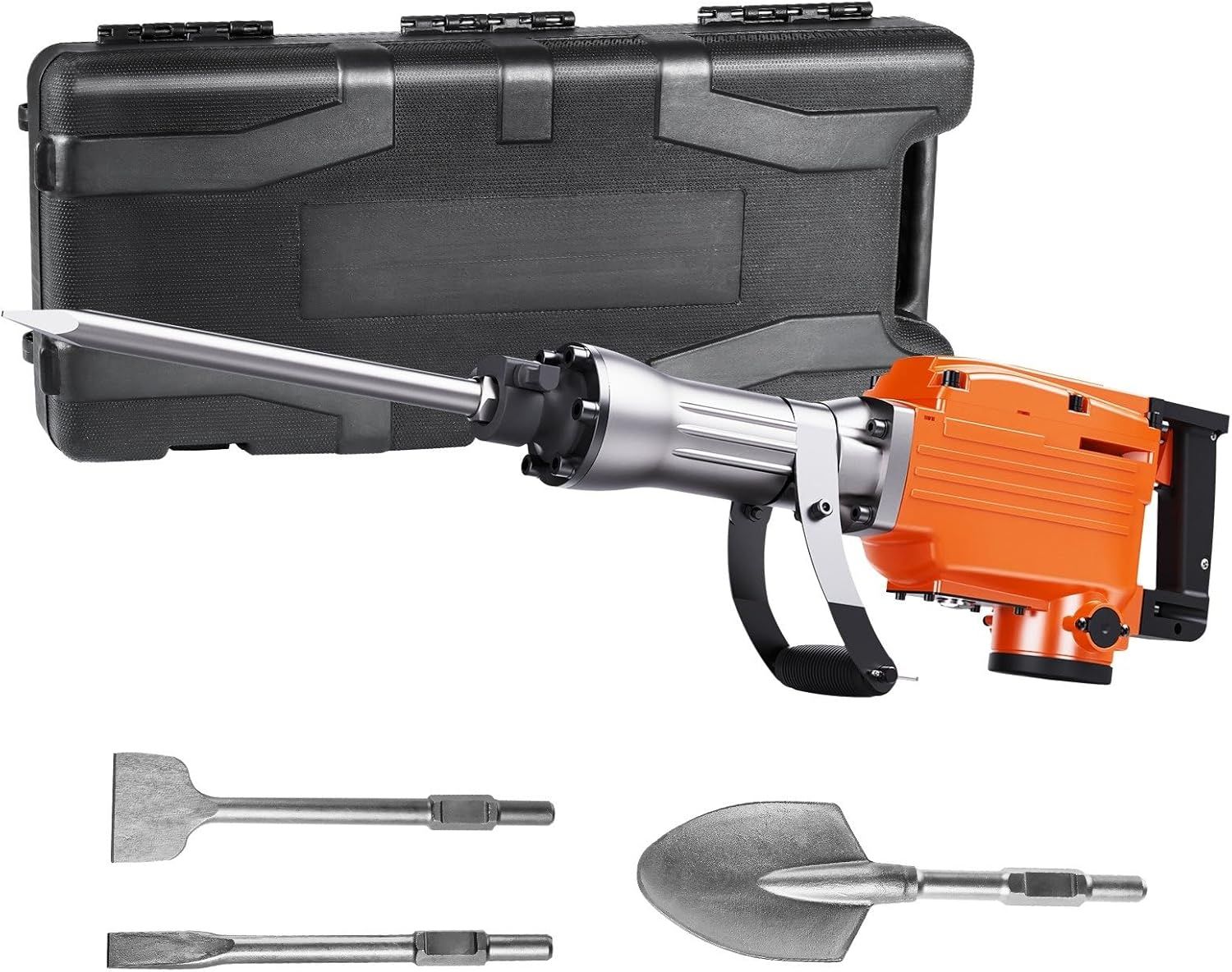 2200W Heavy-Duty Electric Jack Hammer — Concrete Breaker with 4 Chisel Bits, 2000r/min, Industrial Power Tool for Walls, Floors &amp; Tiles