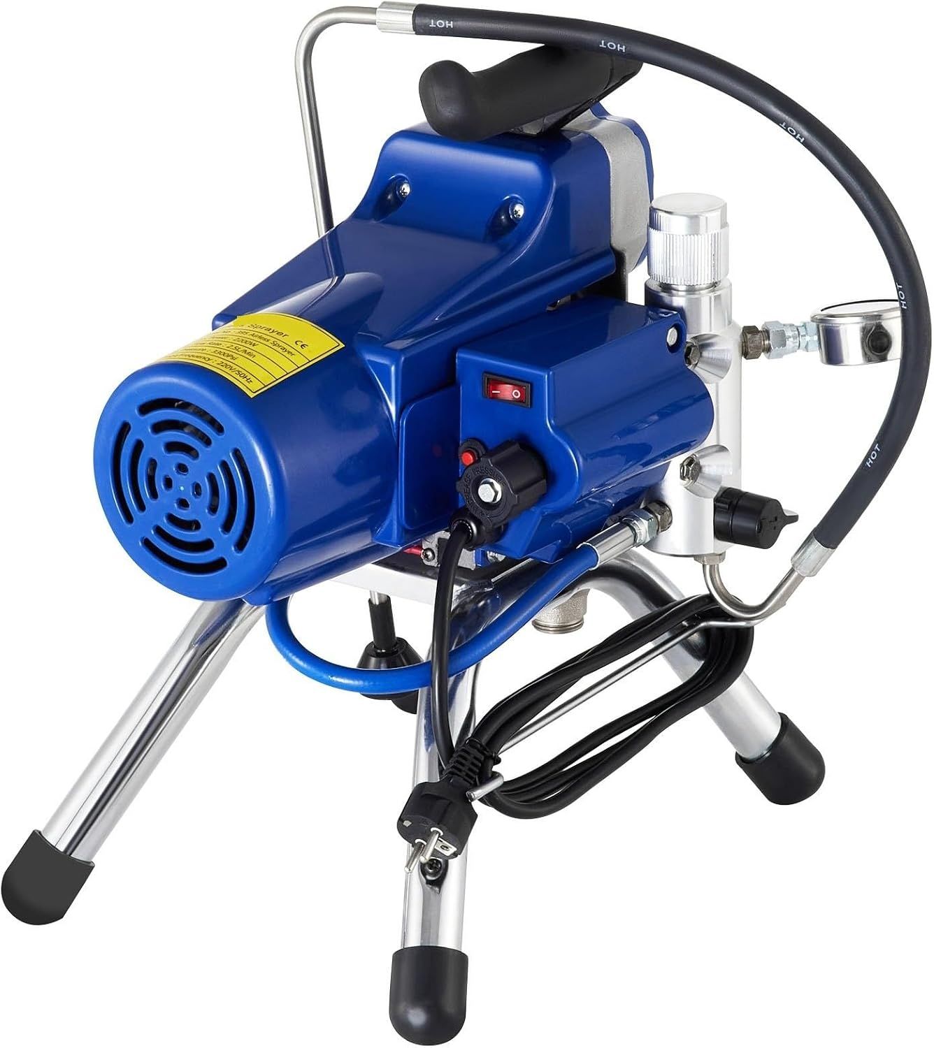 2200W Electric Airless Paint Sprayer — Powerful Spray Gun Kit with 22MPa Adjustable Pressure &amp; 15M Pipe, for Interior &amp; Exterior Walls, Ceilings, Wood &amp; Furniture