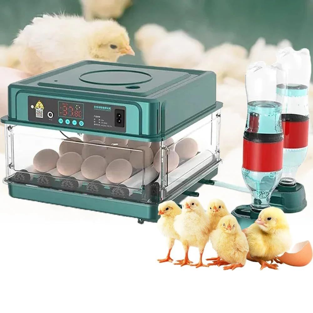 16-Egg Incubator — Drawer Style Smart Hatcher with Auto Water Refill, Temperature Control &amp; Ionic Humidifier, for Home &amp; Farm Poultry Eggs