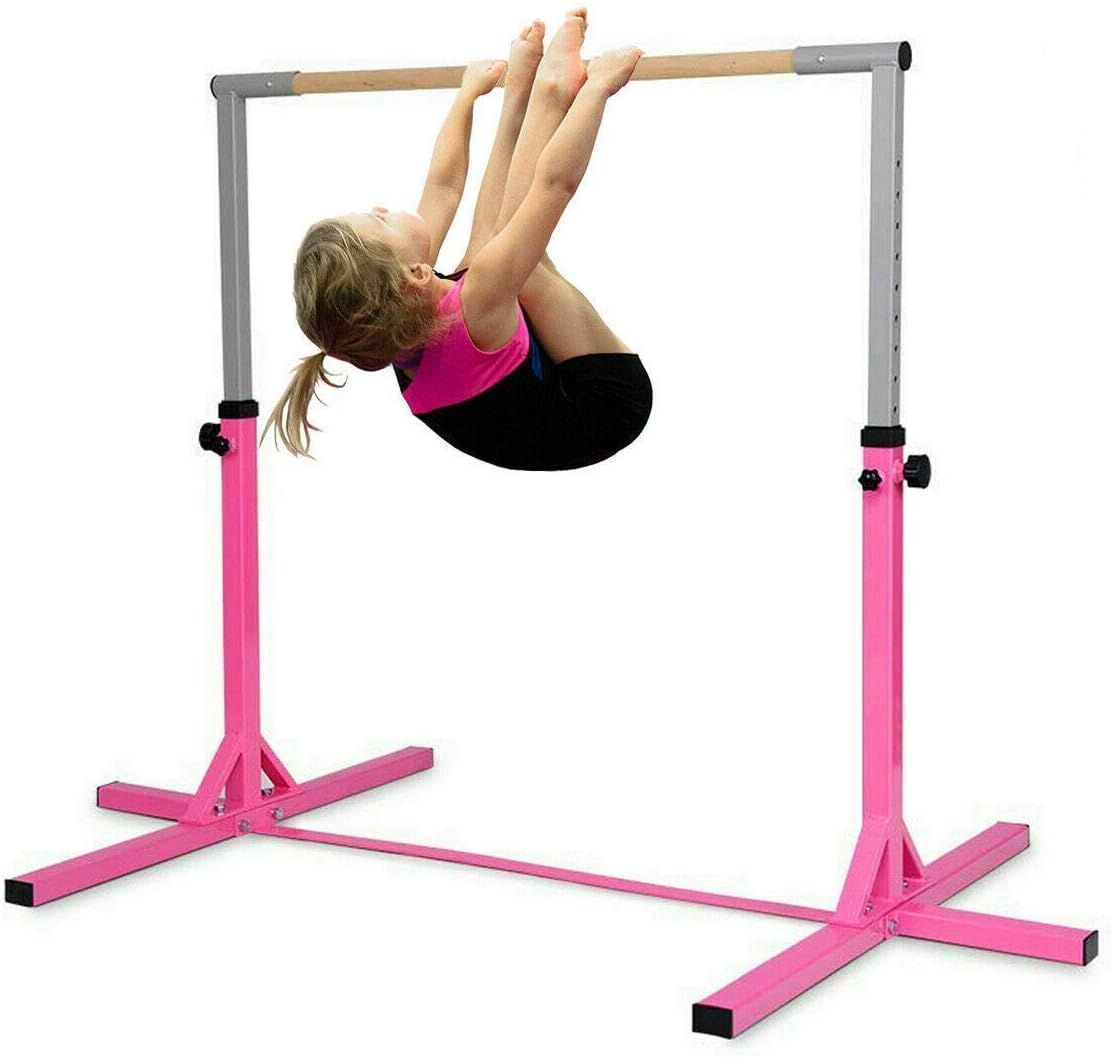 Saio Gymnastics Training Bar — Kids Uneven High Bar, Hardwood Construction, Home Gym Sporting Equipment for Children