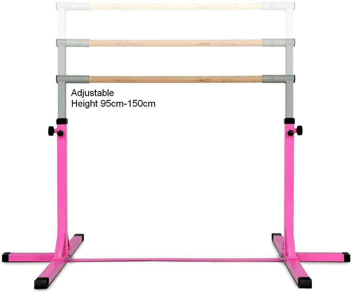 Saio Gymnastics Training Bar — Kids Uneven High Bar, Hardwood Construction, Home Gym Sporting Equipment for Children