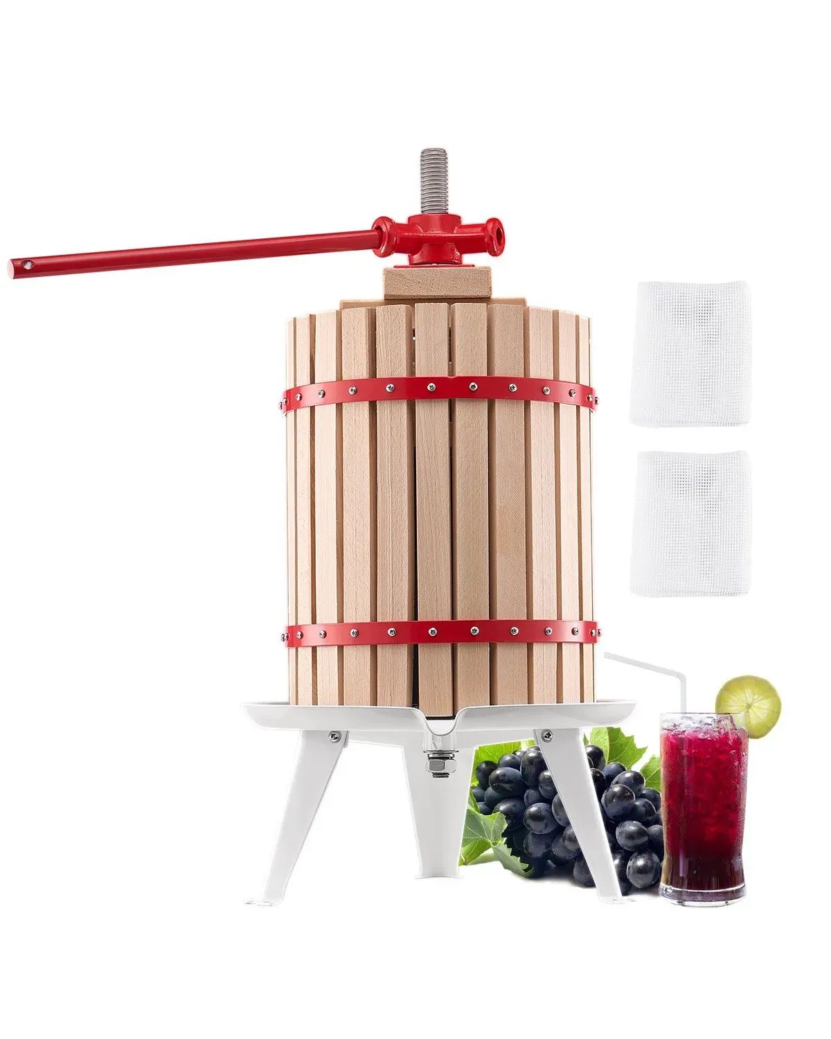 12L Manual Fruit Press Wine Cider Juice Maker