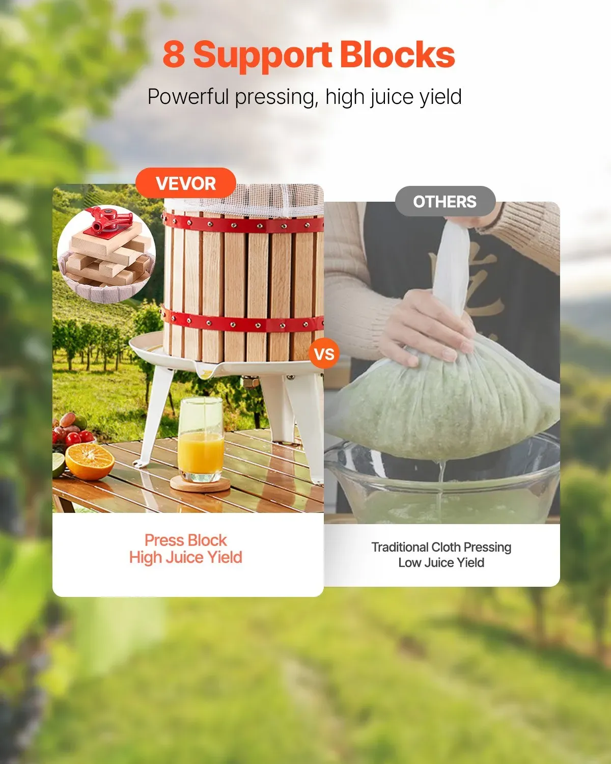 12L Manual Fruit Press Wine Cider Juice Maker