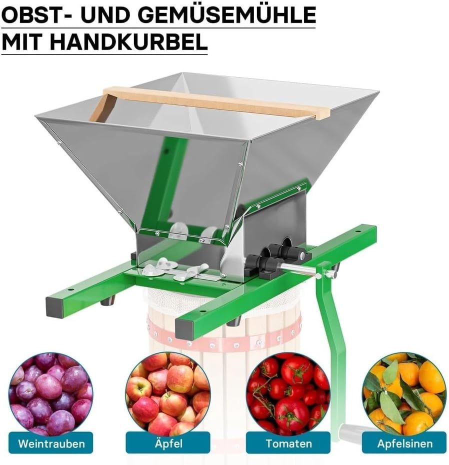 12L Manual Fruit Press Wine Cider Juice Maker