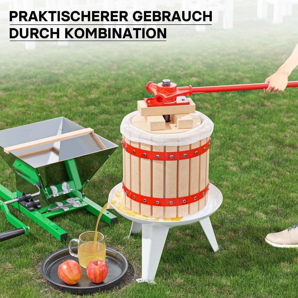 12L Manual Fruit Press Wine Cider Juice Maker