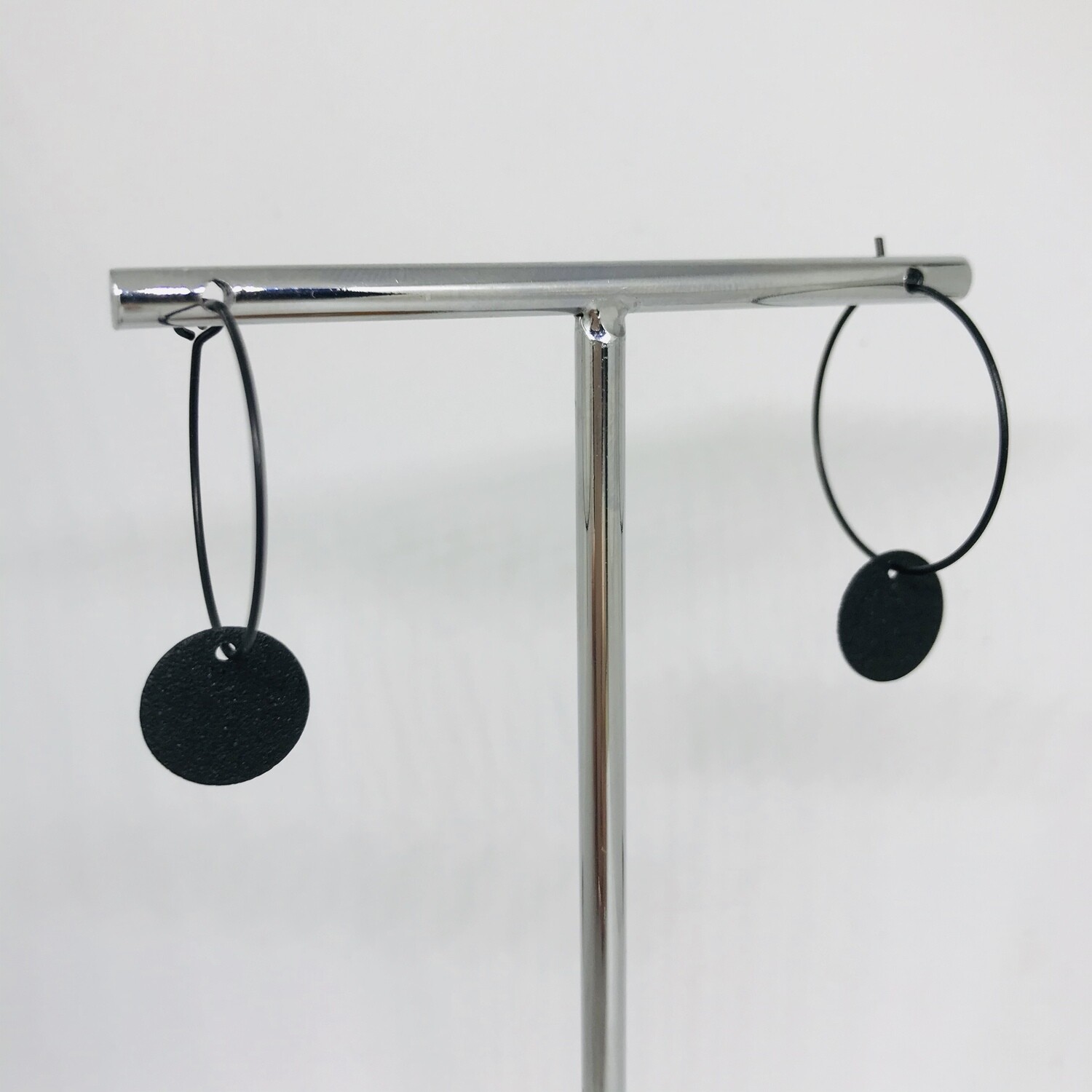 Black Earring with Black Pendant