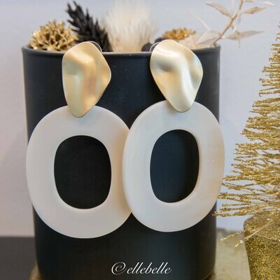 Earring Beige &amp; Gold