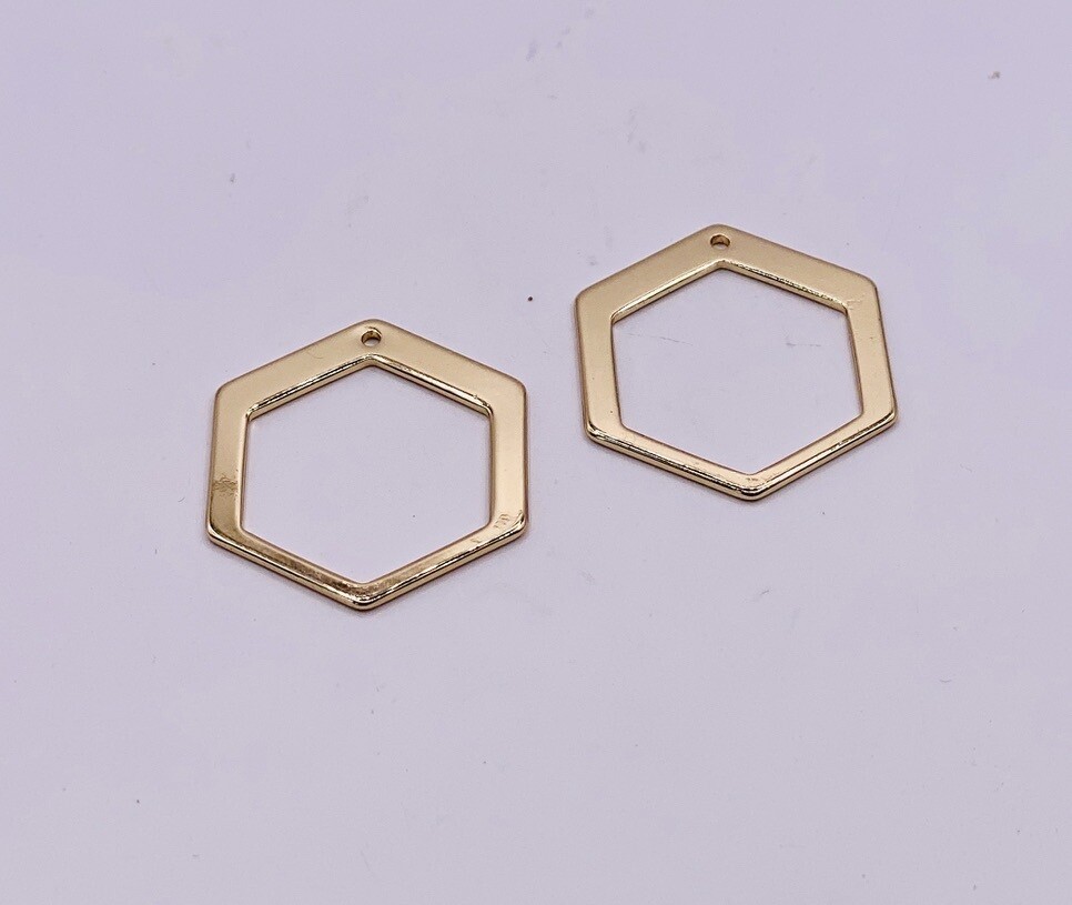 Pendant Hexagon Gold